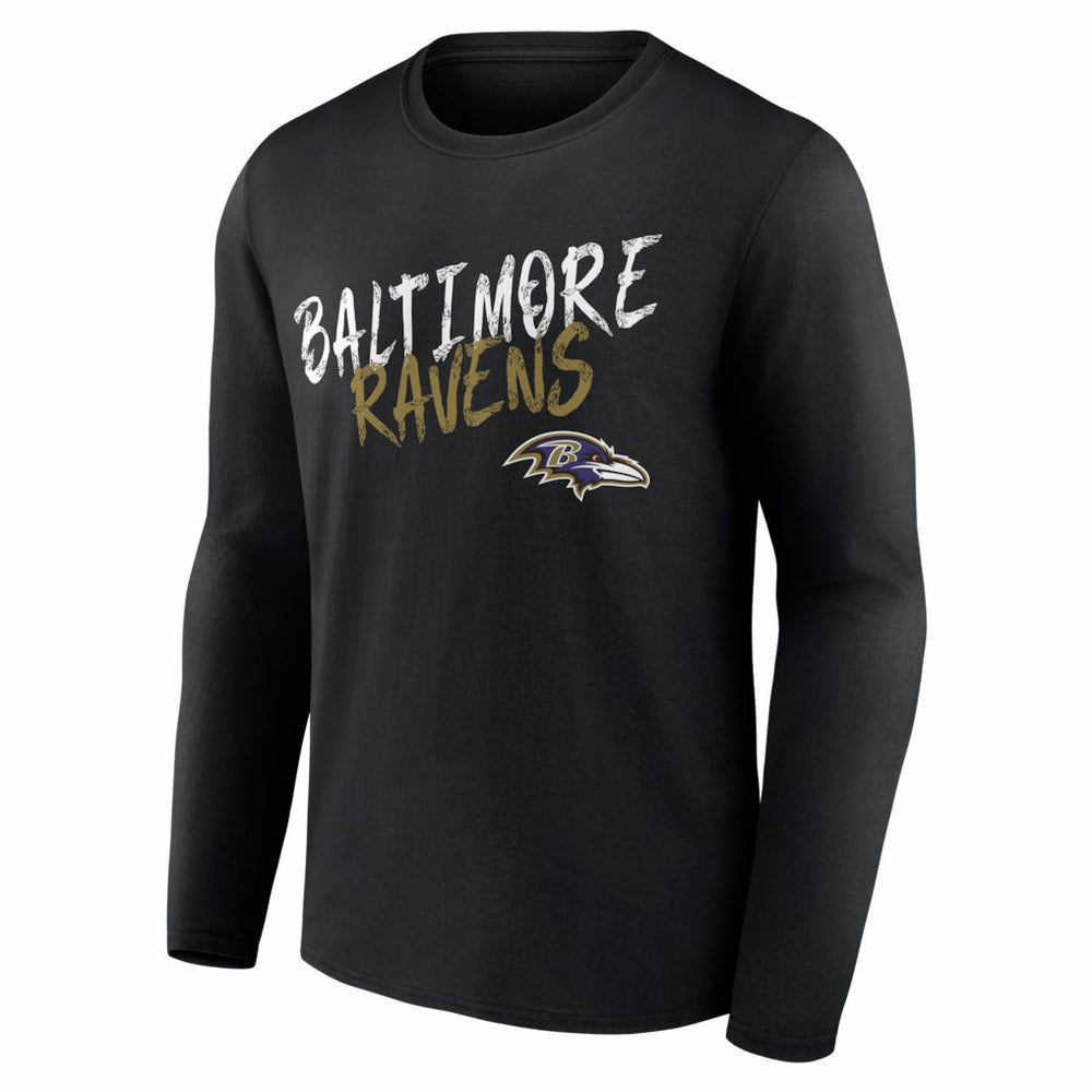Hustle Personalized Name & Number Long Sleeve T-Shirt - Baltimore Ravens
