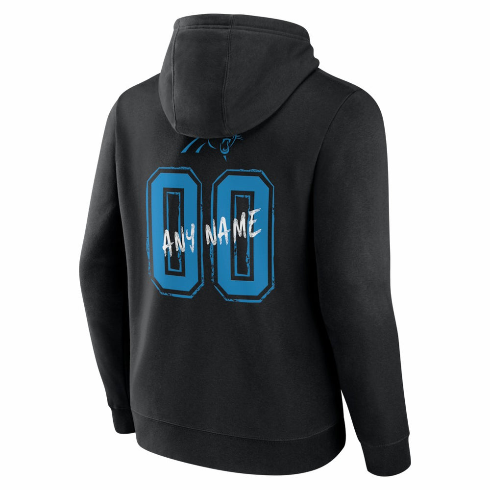 Hustle Personalized Name & Number Hoodie - Carolina Panthers