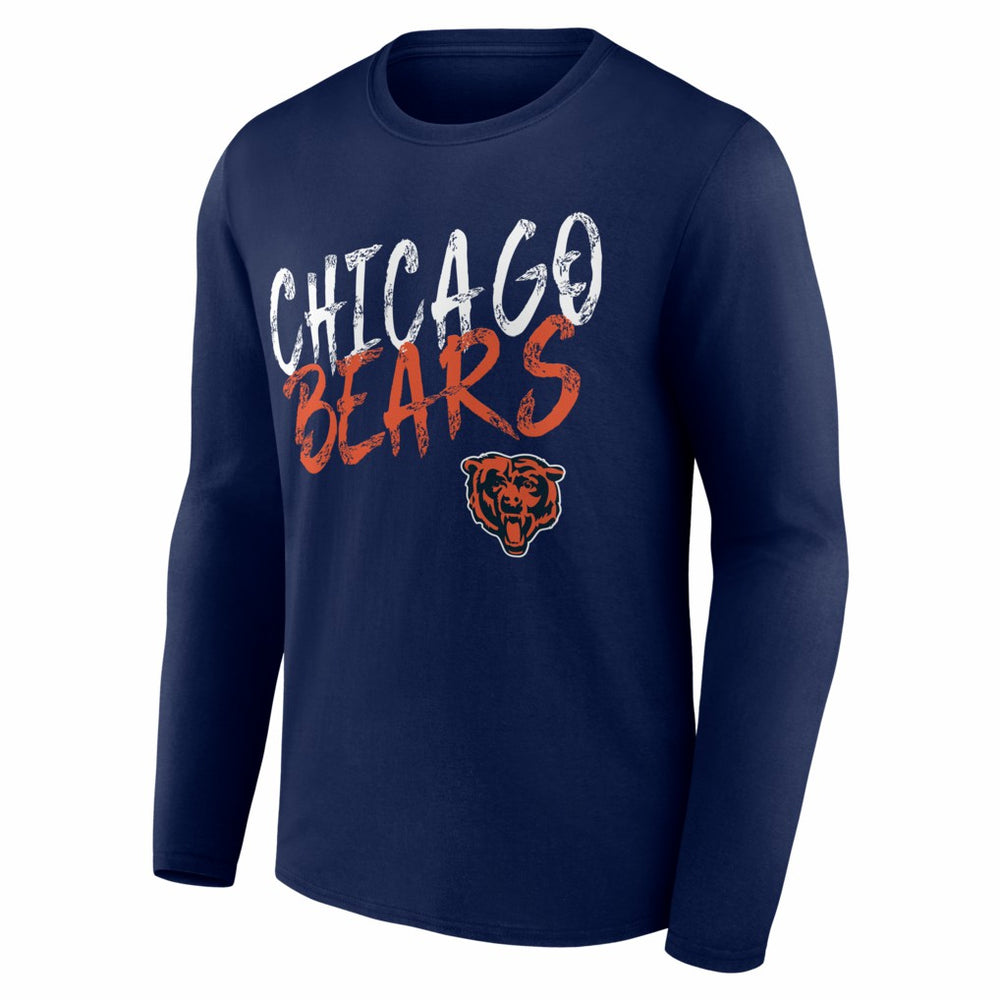 Hustle Personalized Name & Number Long Sleeve T-Shirt - Chicago Bears