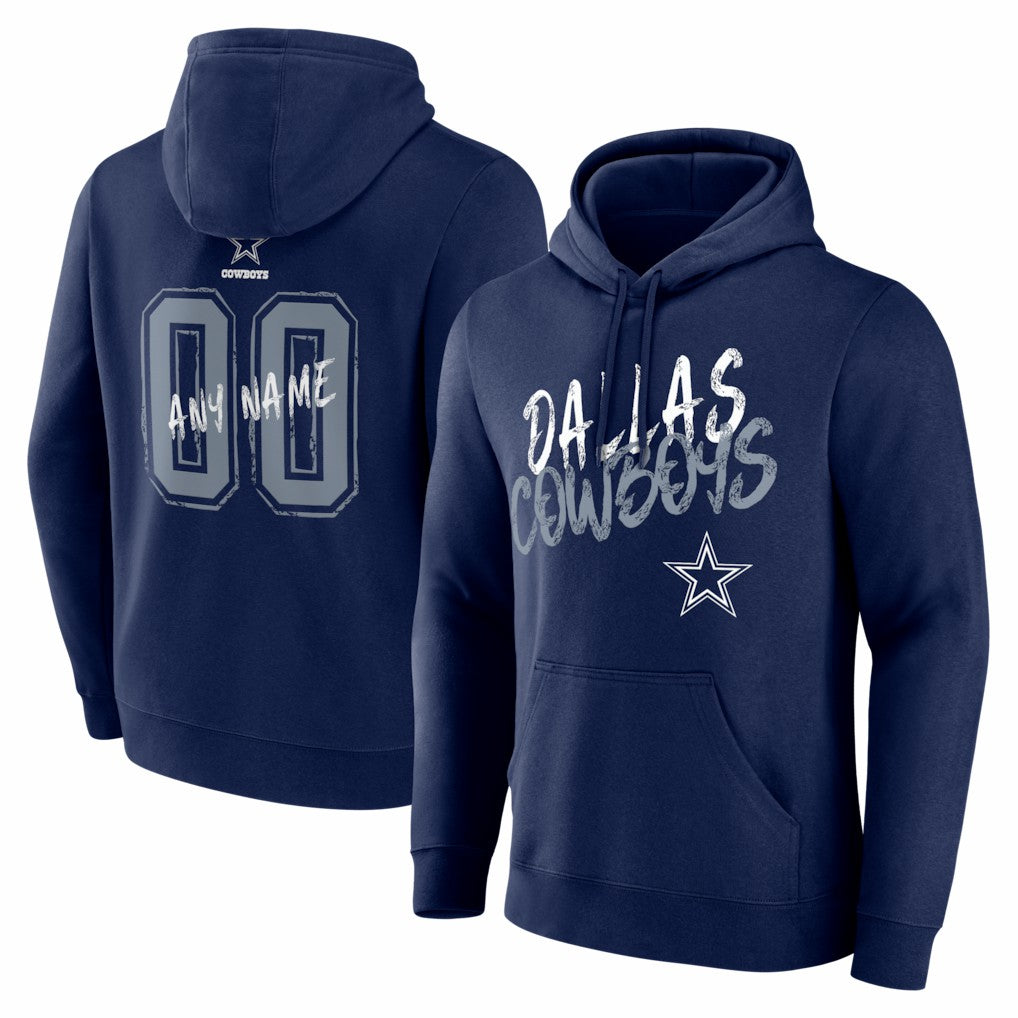 Hustle Personalized Name & Number Hoodie - Dallas Cowboys