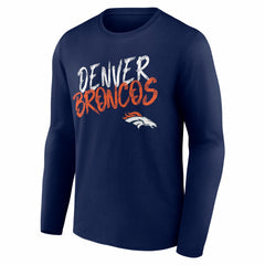 Hustle Personalized Name & Number Long Sleeve T-Shirt - Denver Broncos