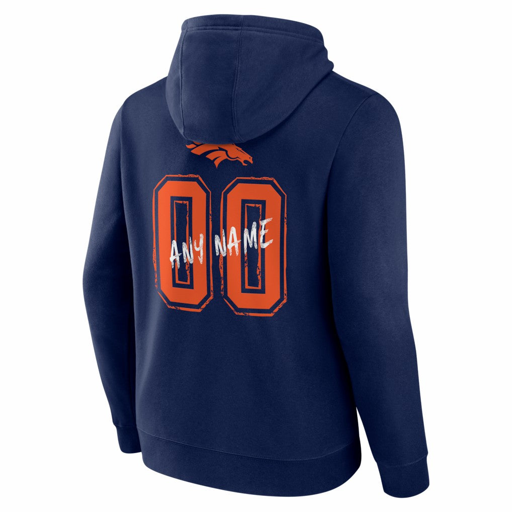 Hustle Personalized Name & Number Hoodie - Denver Broncos