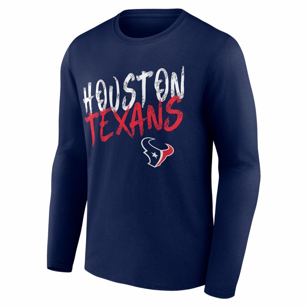 Hustle Personalized Name & Number Long Sleeve T-Shirt - Houston Texans
