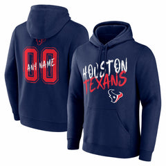 Hustle Personalized Name & Number Hoodie - Houston Texans
