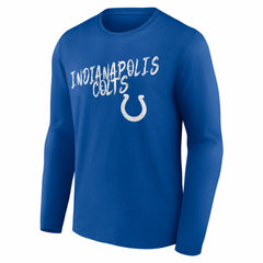 Hustle Personalized Name & Number Long Sleeve T-Shirt - Indianapolis Colts