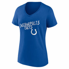 Women's Hustle Personalized Name & Number V-Neck T-Shirt - Indianapolis Colts