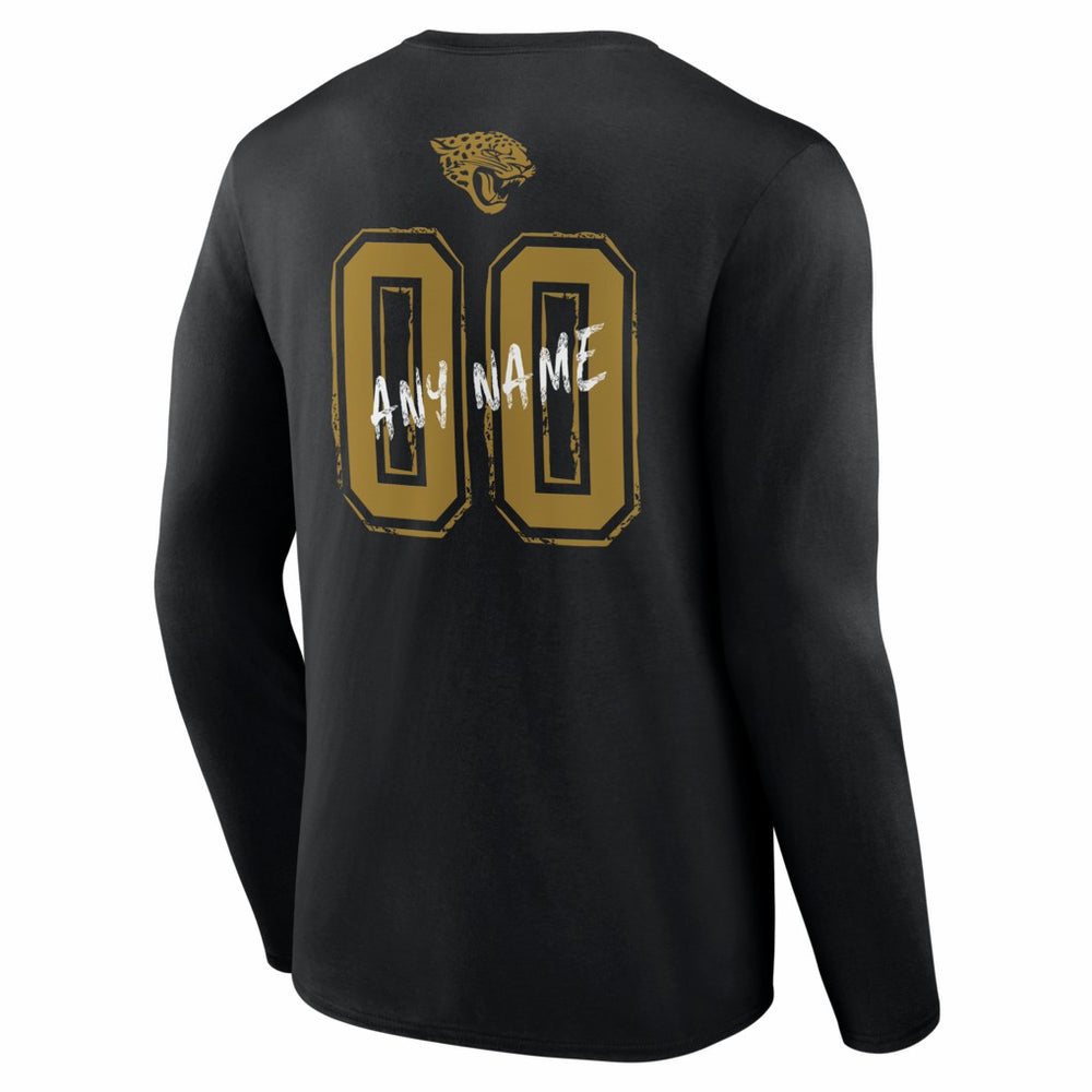 Hustle Personalized Name & Number Long Sleeve T-Shirt - Jacksonville Jaguars