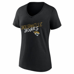 Women's Hustle Personalized Name & Number V-Neck T-Shirt - Jacksonville Jaguars