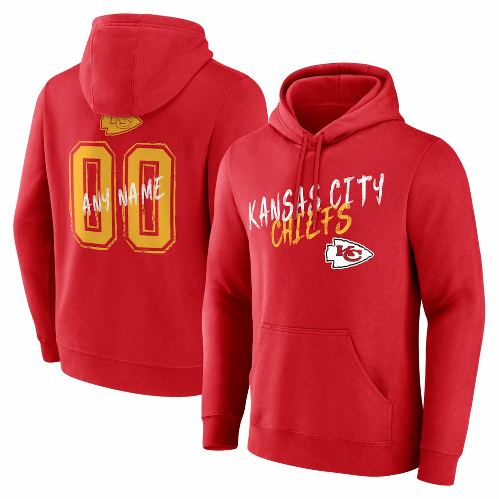 Hustle Personalized Name & Number Hoodie - Kansas City Chiefs