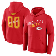 Hustle Personalized Name & Number Hoodie - Kansas City Chiefs