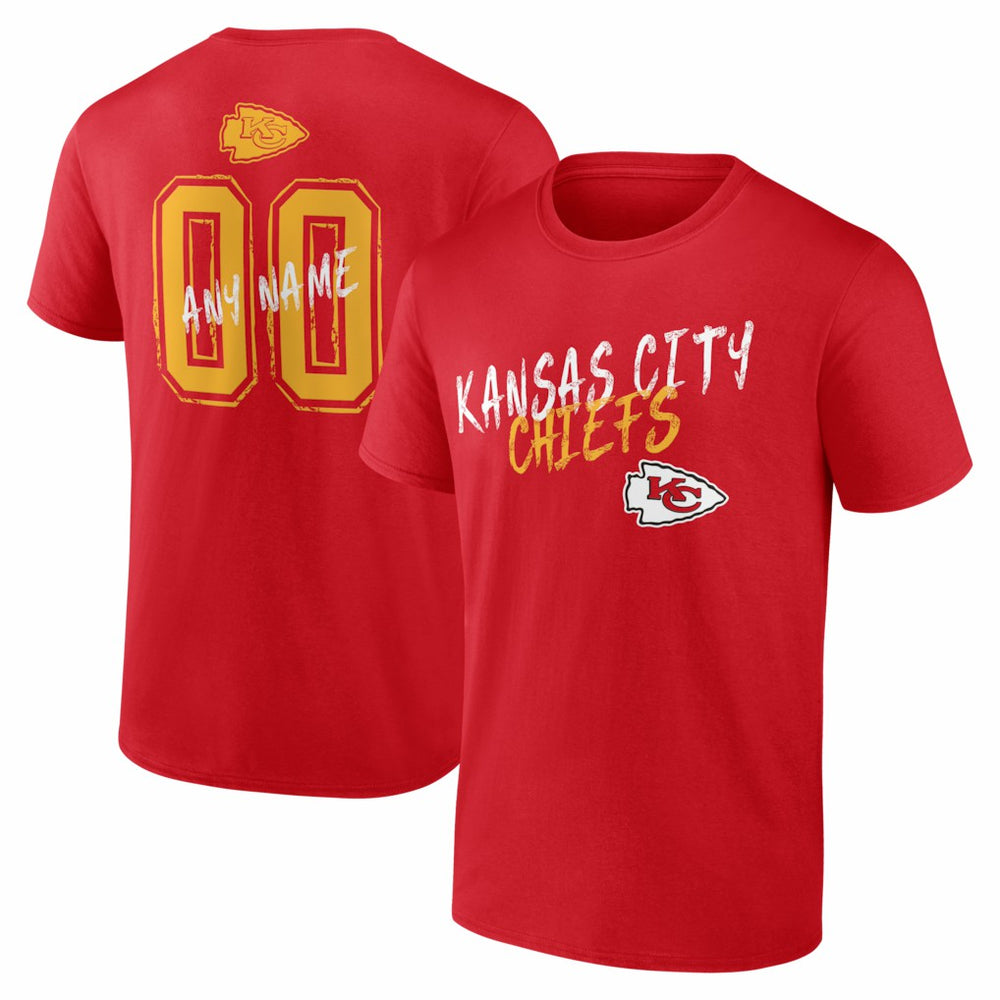 Hustle Personalized Name & Number T-Shirt - Kansas City Chiefs