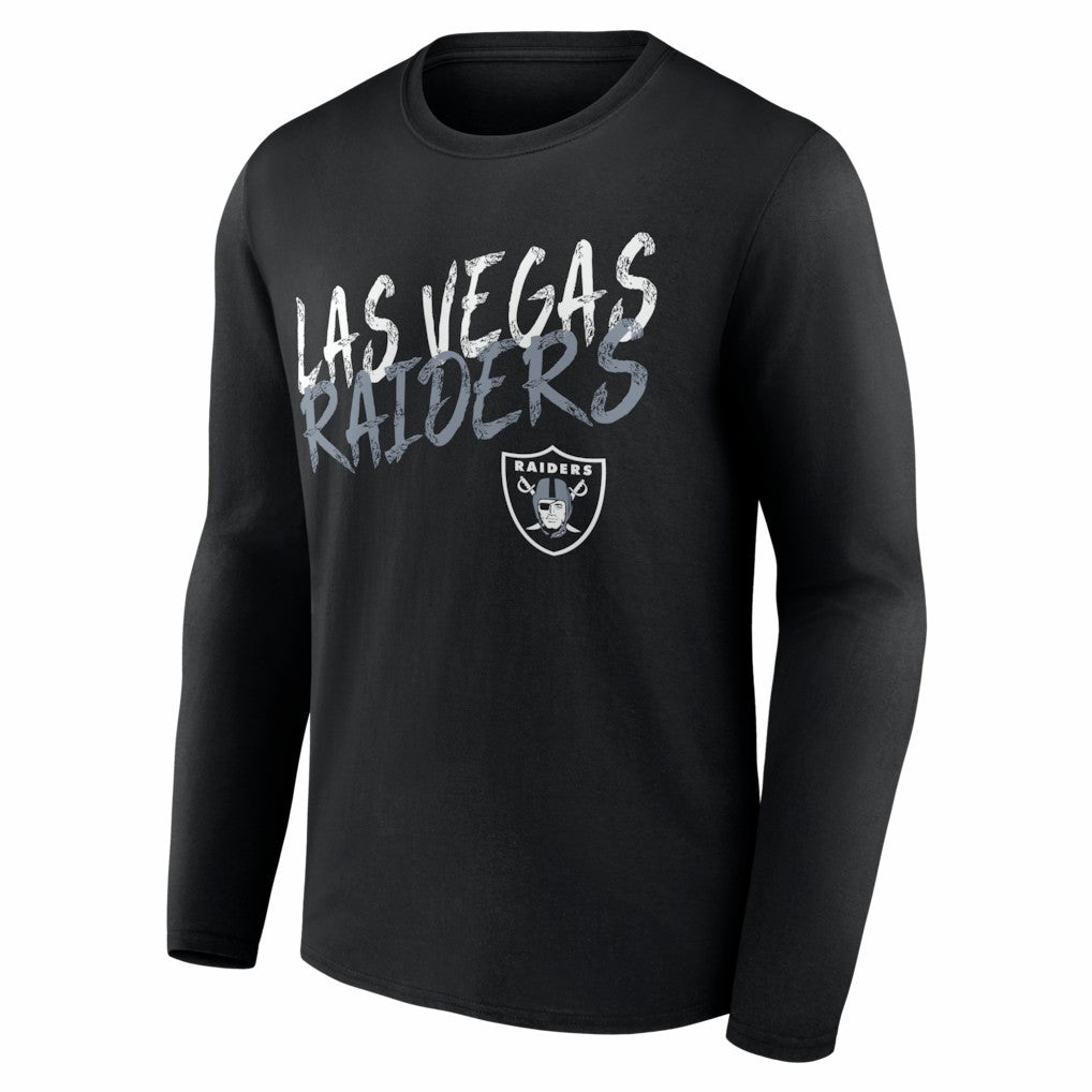 Hustle Personalized Name & Number Long Sleeve T-Shirt - Las Vegas Raiders
