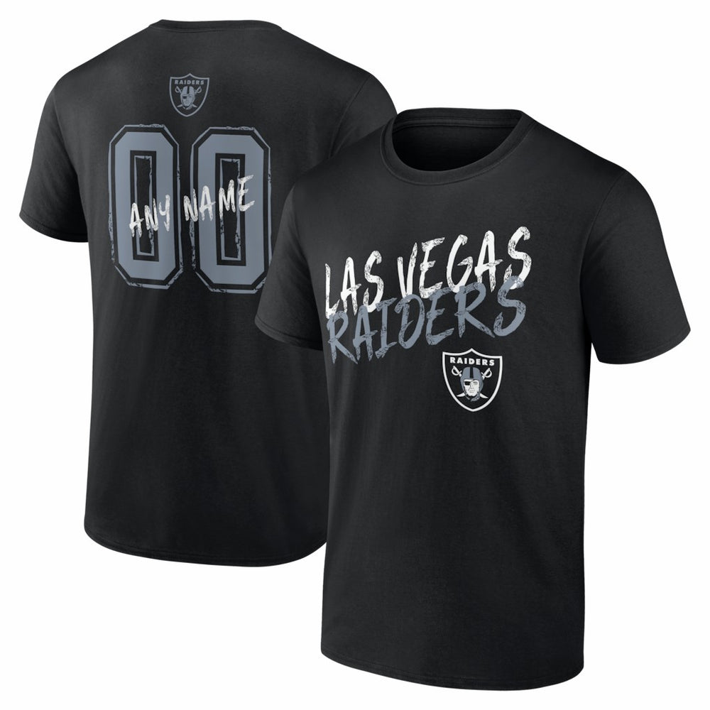 Hustle Personalized Name & Number T-Shirt - Las Vegas Raiders