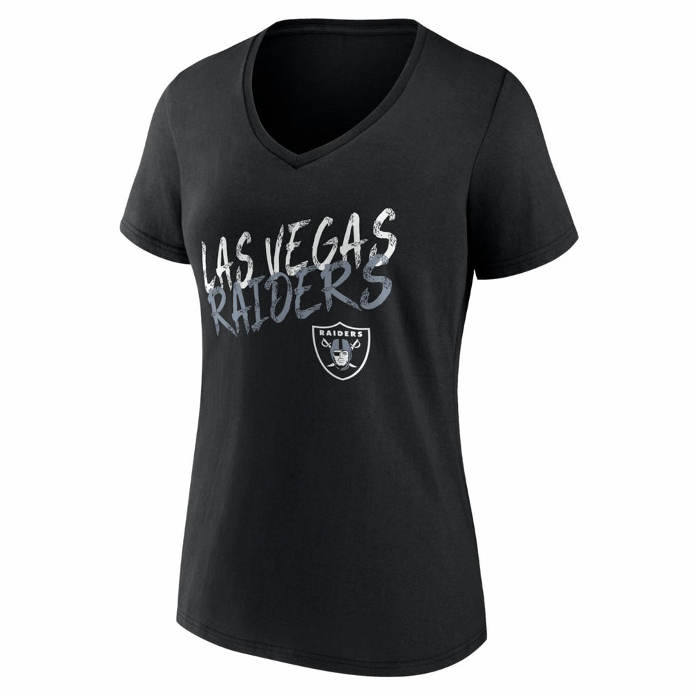 Women's Hustle Personalized Name & Number V-Neck T-Shirt - Las Vegas Raiders