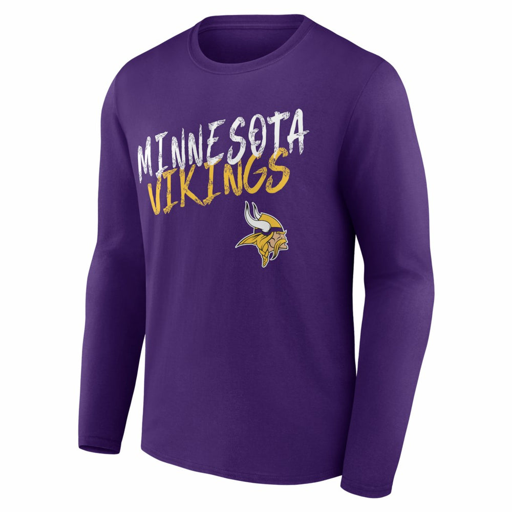 Hustle Personalized Name & Number Long Sleeve T-Shirt - Minnesota Vikings