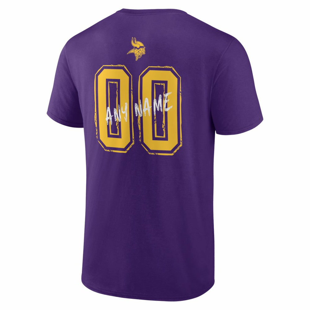 Hustle Personalized Name & Number T-Shirt - Minnesota Vikings