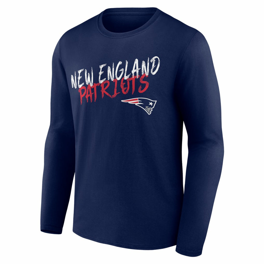 Hustle Personalized Name & Number Long Sleeve T-Shirt - New England Patriots