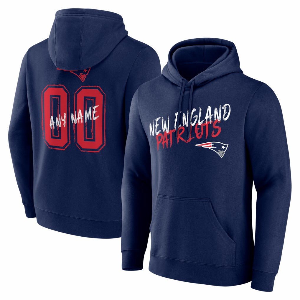 Hustle Personalized Name & Number Hoodie - New England Patriots