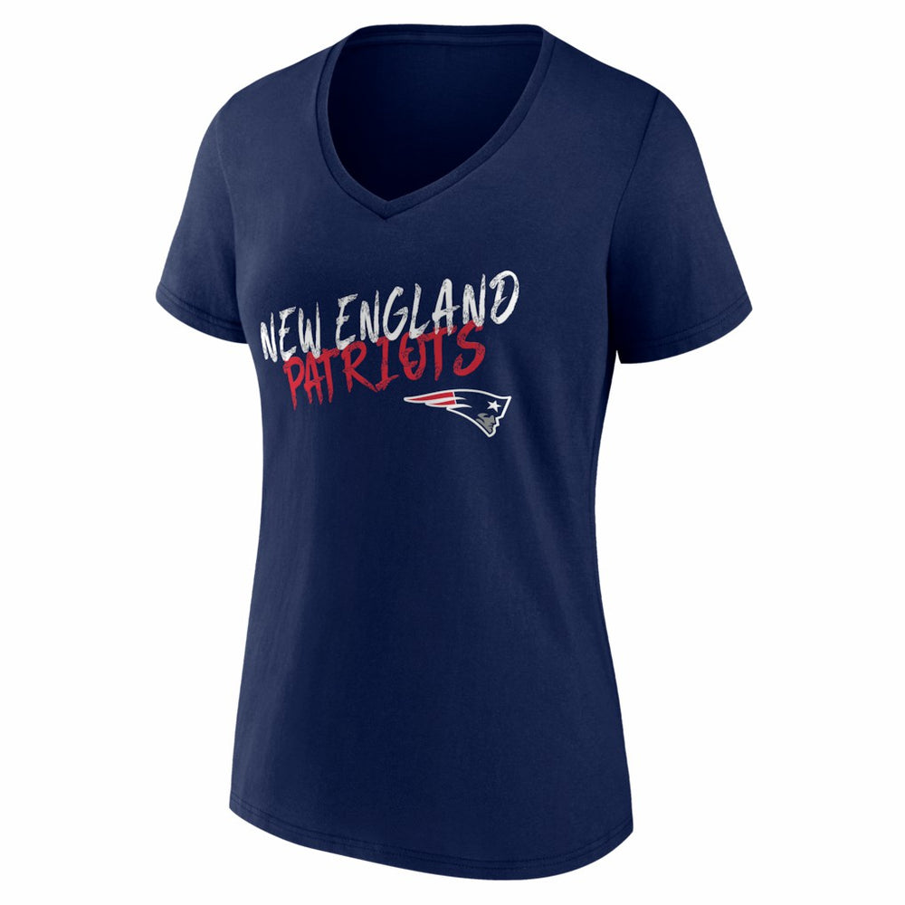 Women's Hustle Personalized Name & Number V-Neck T-Shirt - New England Patriots