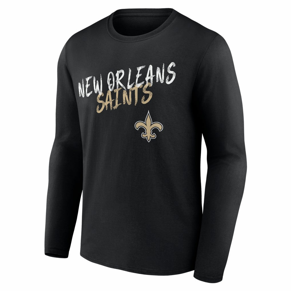 Hustle Personalized Name & Number Long Sleeve T-Shirt - New Orleans Saints