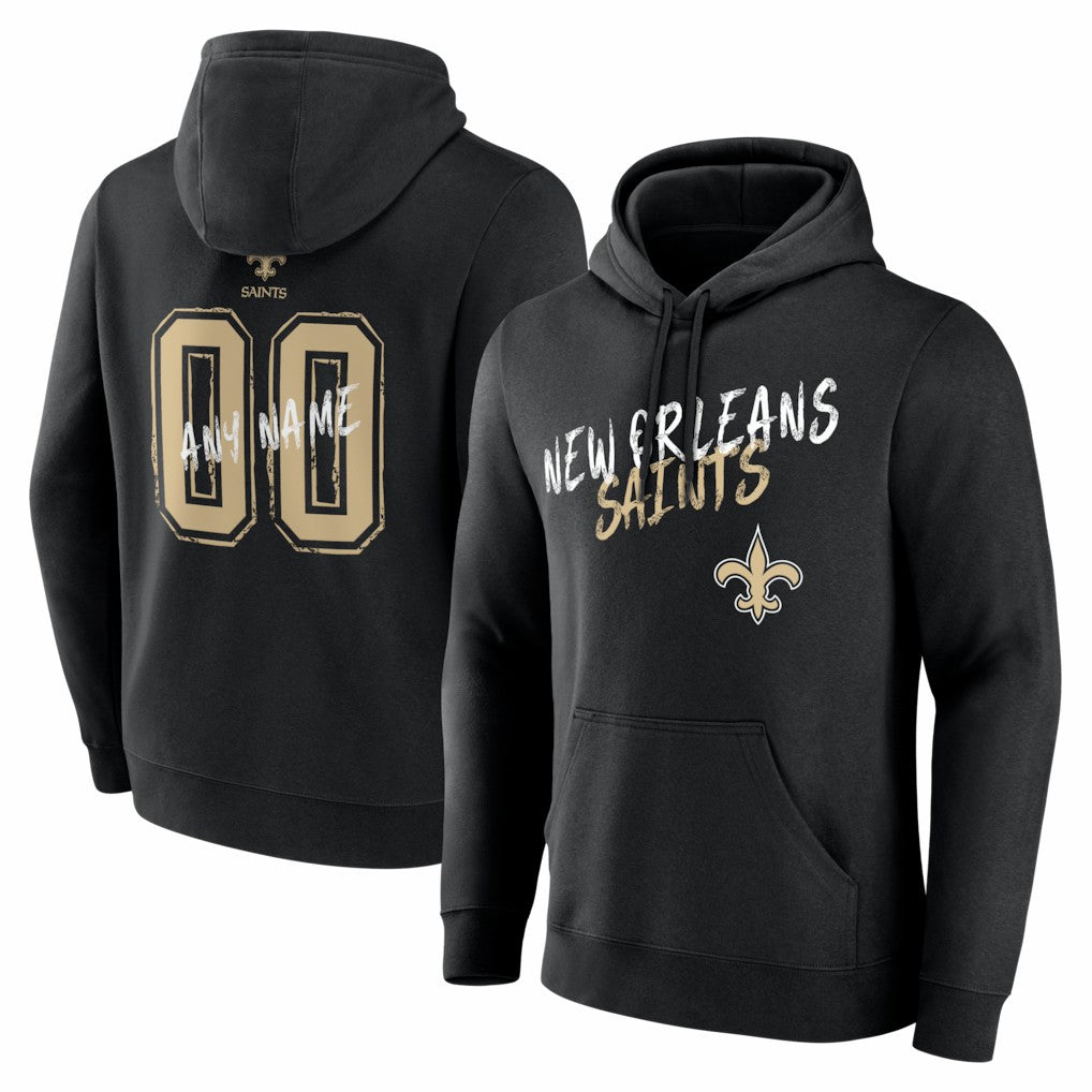 Hustle Personalized Name & Number Hoodie - New Orleans Saints