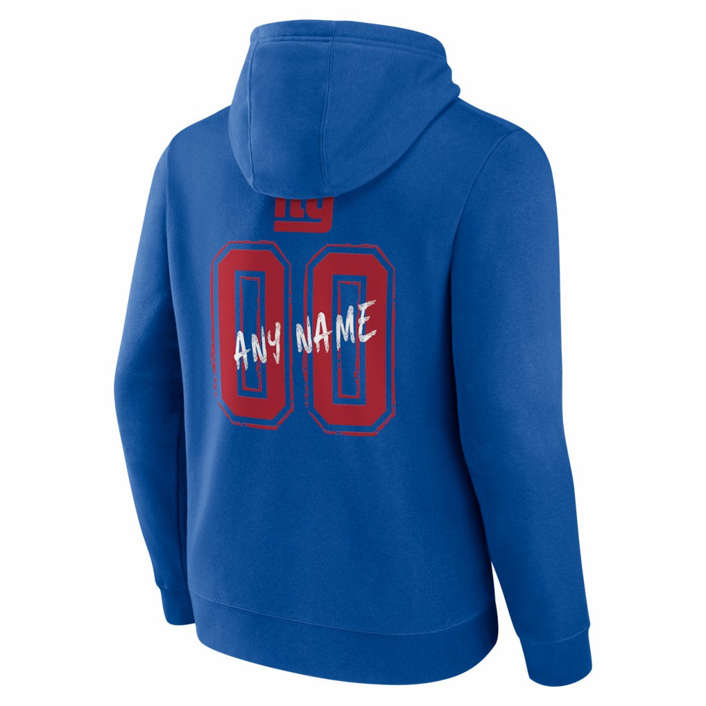 Hustle Personalized Name & Number Hoodie - New York Giants