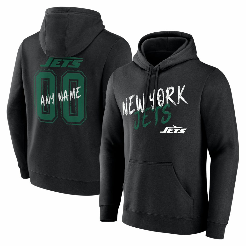 Hustle Personalized Name & Number Hoodie - New York Jets