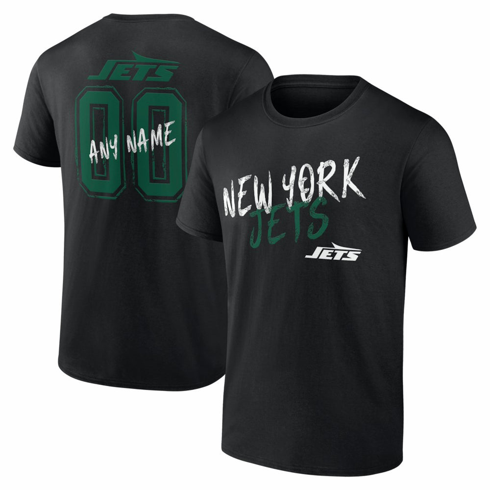 Hustle Personalized Name & Number T-Shirt - New York Jets