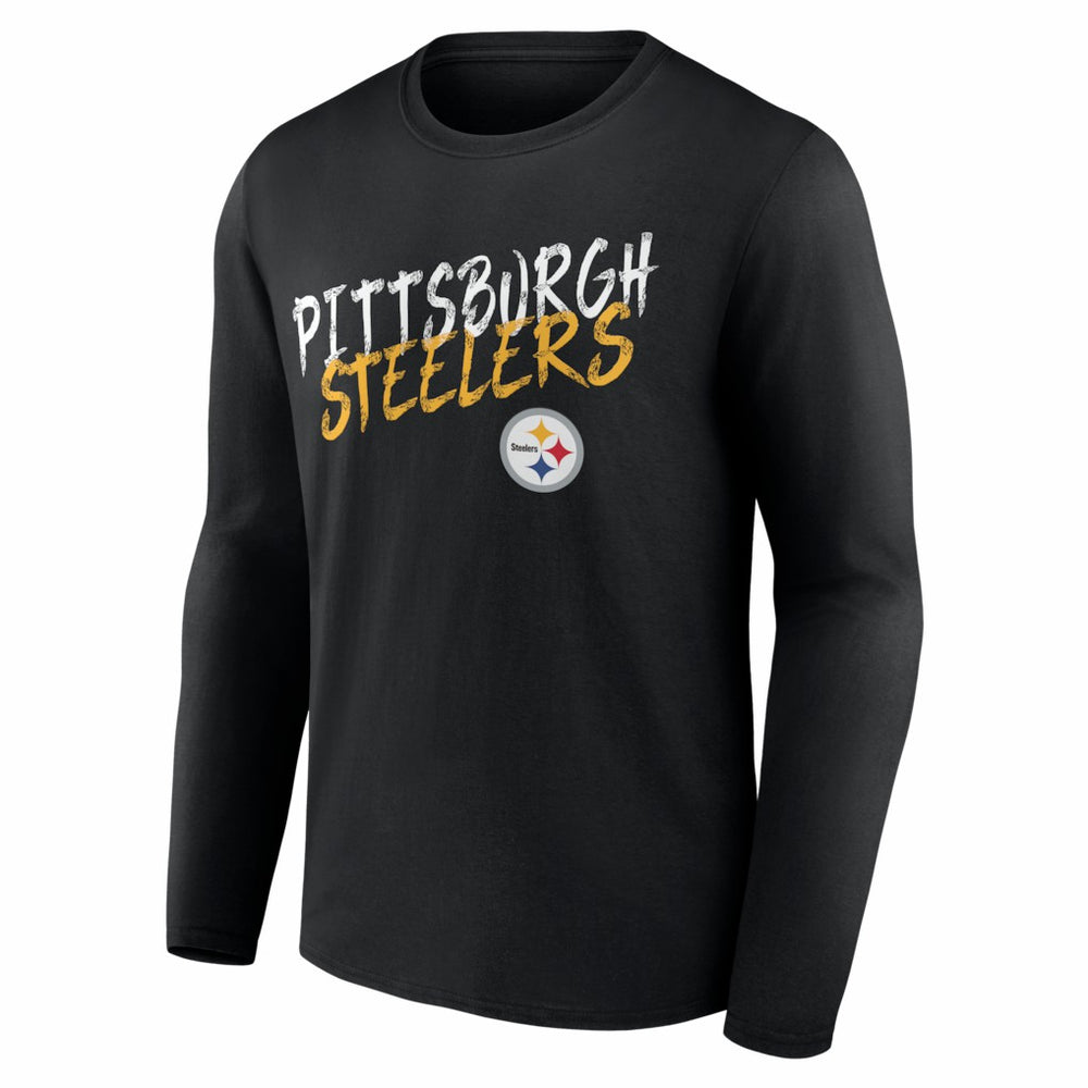 Hustle Personalized Name & Number Long Sleeve T-Shirt - Pittsburgh Steelers