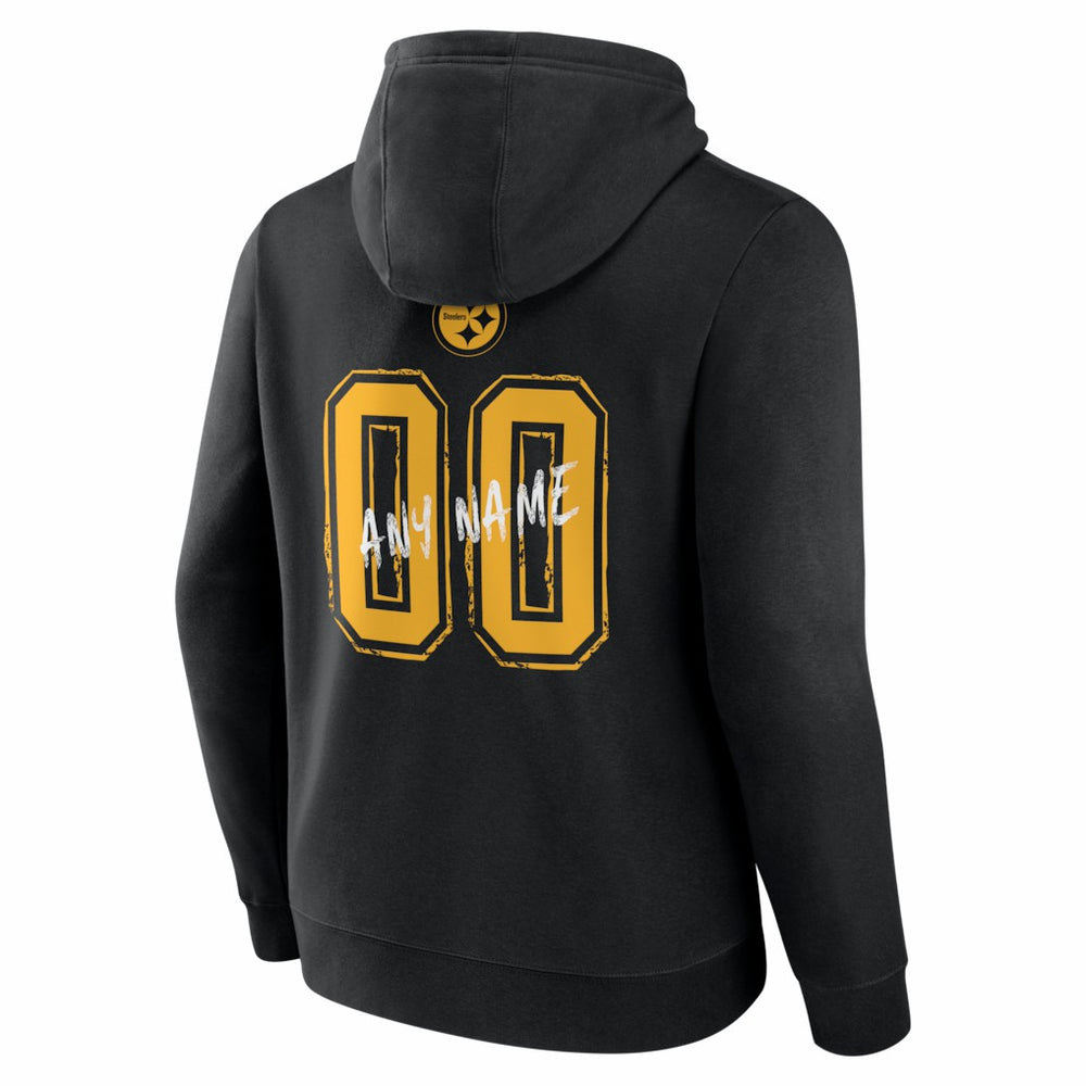 Hustle Personalized Name & Number Hoodie - Pittsburgh Steelers