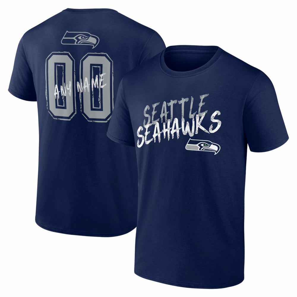 Hustle Personalized Name & Number T-Shirt - Seattle Seahawks