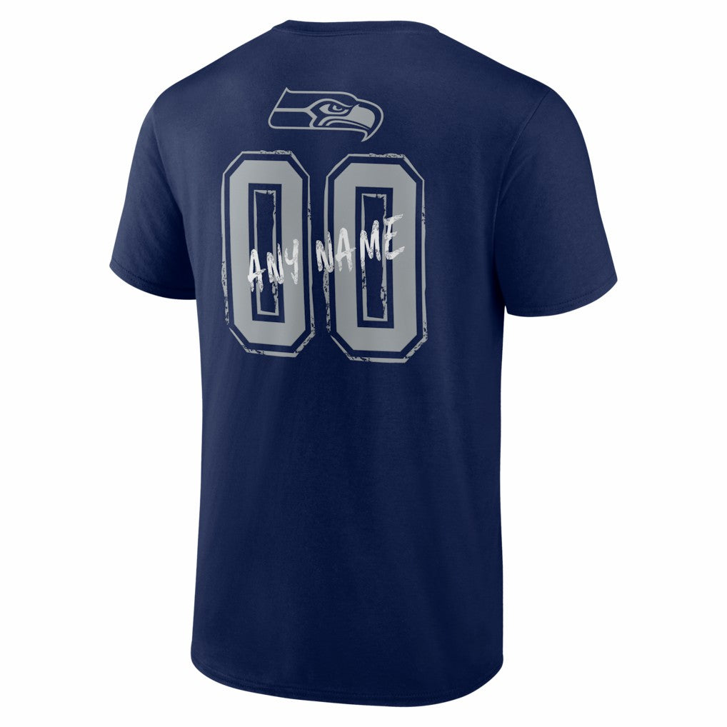 Hustle Personalized Name & Number T-Shirt - Seattle Seahawks