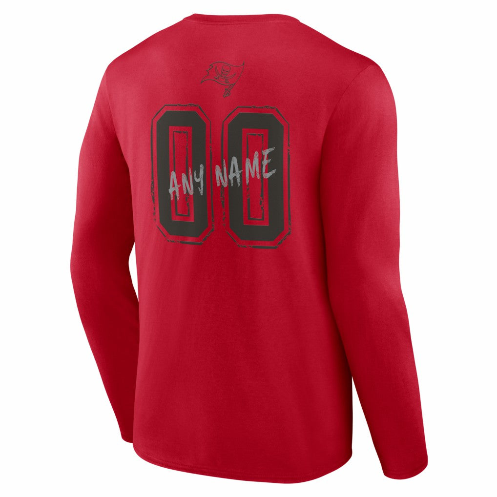 Hustle Personalized Name & Number Long Sleeve T-Shirt - Tampa Bay Buccaneers