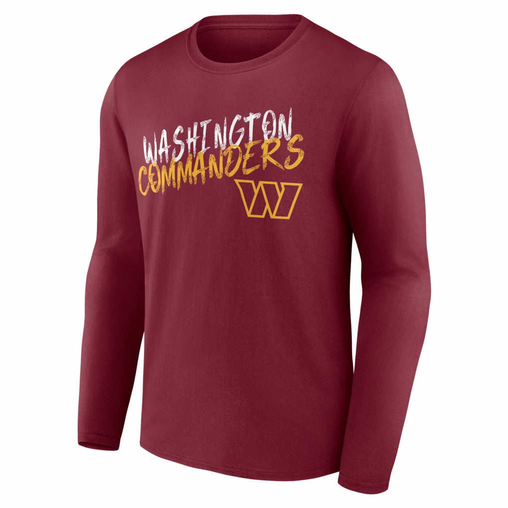 Hustle Personalized Name & Number Long Sleeve T-Shirt - Washington Commanders