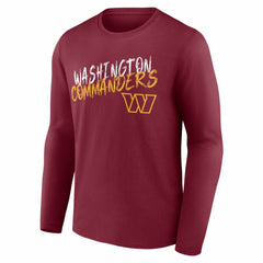 Hustle Personalized Name & Number Long Sleeve T-Shirt - Washington Commanders