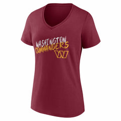 Women's Hustle Personalized Name & Number V-Neck T-Shirt - Washington Commanders