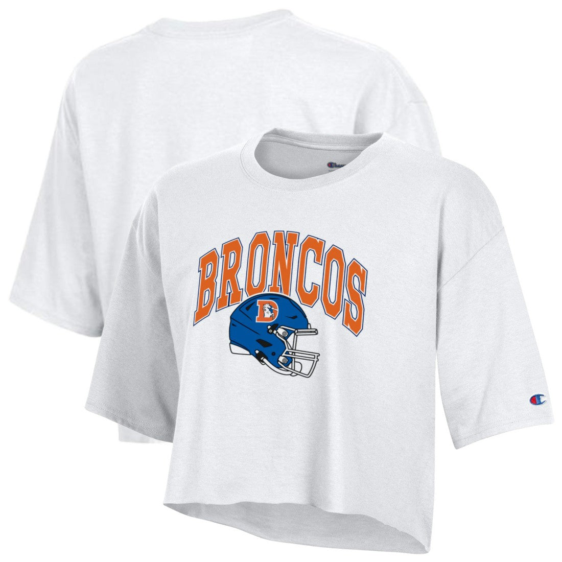 Women's Boyfriend Cropped T-Shirt - Denver Broncos