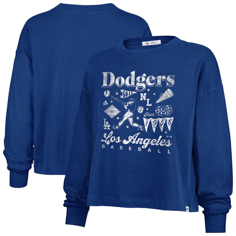 MLB Los Angeles Dodgers '47 Women's Team Collage Sydney Long Sleeve T-Shirt