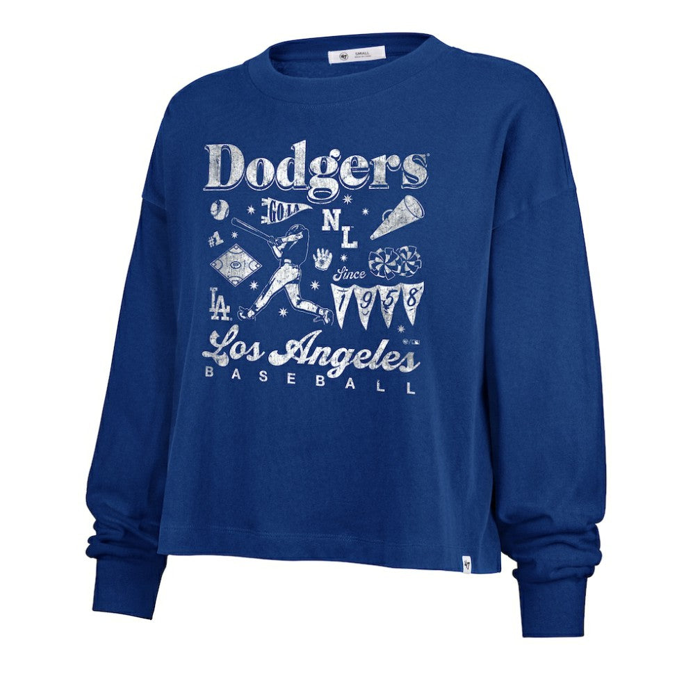 MLB Los Angeles Dodgers '47 Women's Team Collage Sydney Long Sleeve T-Shirt