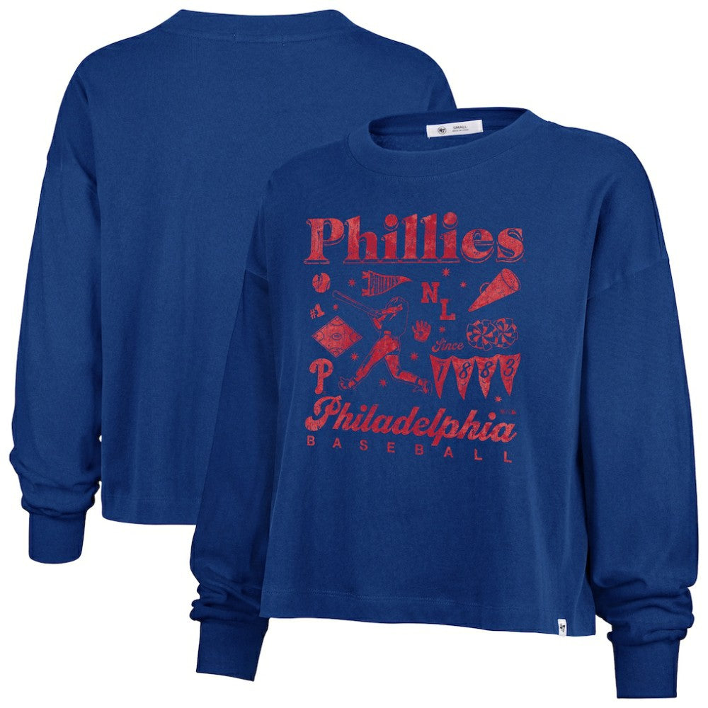 MLB Philadelphia Phillies '47 Women's Team Collage Sydney Long Sleeve T-Shirt