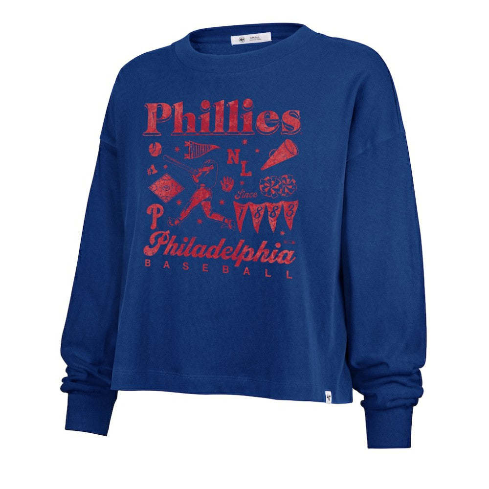 MLB Philadelphia Phillies '47 Women's Team Collage Sydney Long Sleeve T-Shirt