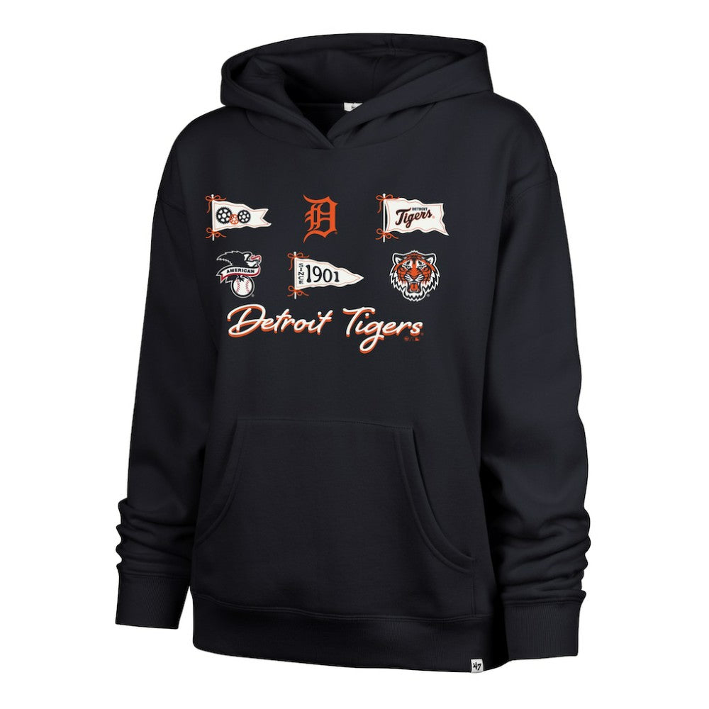 MLB Detroit Tigers '47 Women's Bow & Banners Naomi Hoodie
