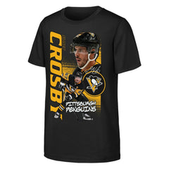 NHL Black Sidney Crosby Pittsburgh Penguins Outerstuff Youth Playmaker T-Shirt