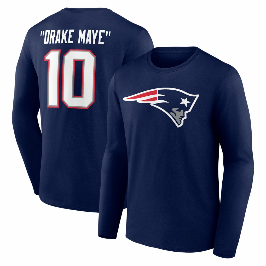 Drake Maye  Nickname Long Sleeve T-Shirt - New England Patriots