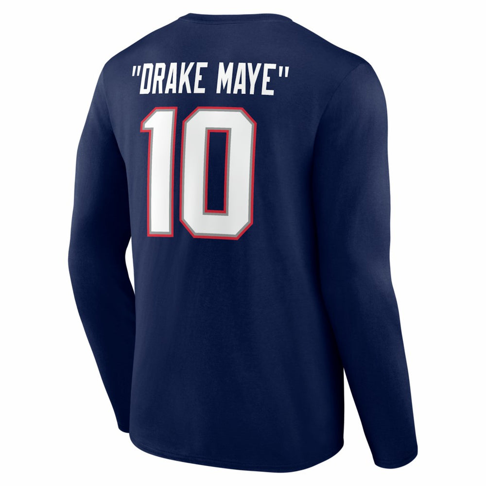 Drake Maye  Nickname Long Sleeve T-Shirt - New England Patriots