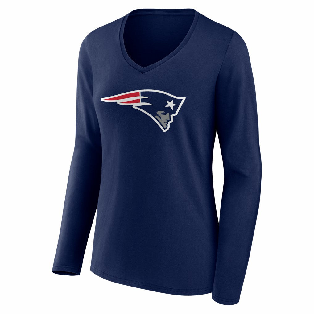 Drake Maye  Women's Nickname V-Neck Long Sleeve T-Shirt - New England Patriots