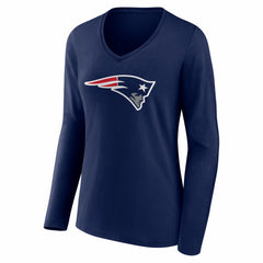 Drake Maye  Women's Nickname V-Neck Long Sleeve T-Shirt - New England Patriots