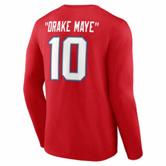 Drake Maye  Nickname Long Sleeve T-Shirt - New England Patriots