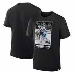 NHL Black Macklin Celebrini San Jose Sharks NHL Moments Legacy T-Shirt