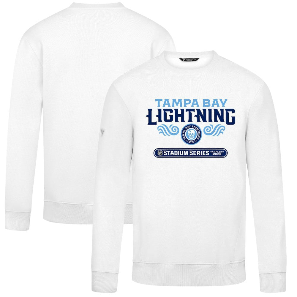 NHL White Tampa Bay Lightning Levelwear 2026 NHL Stadium Series Zane Stacked Sweatshirt